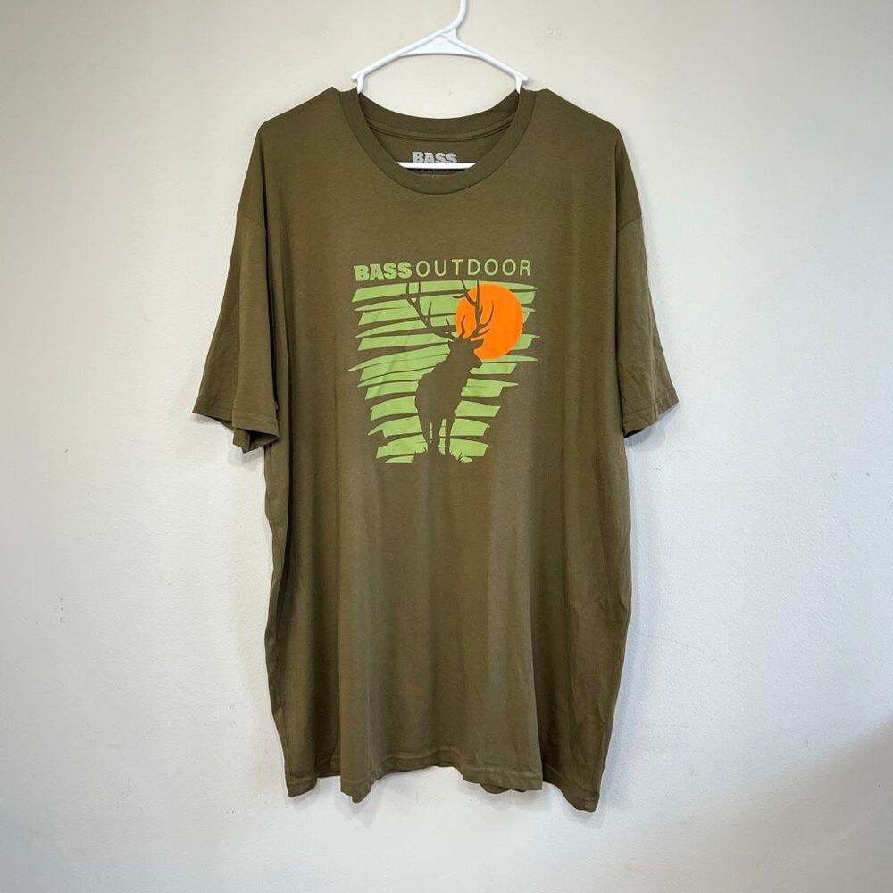 Bass Outdoor Green Short Sleeve TShirt 2XL NEW Men